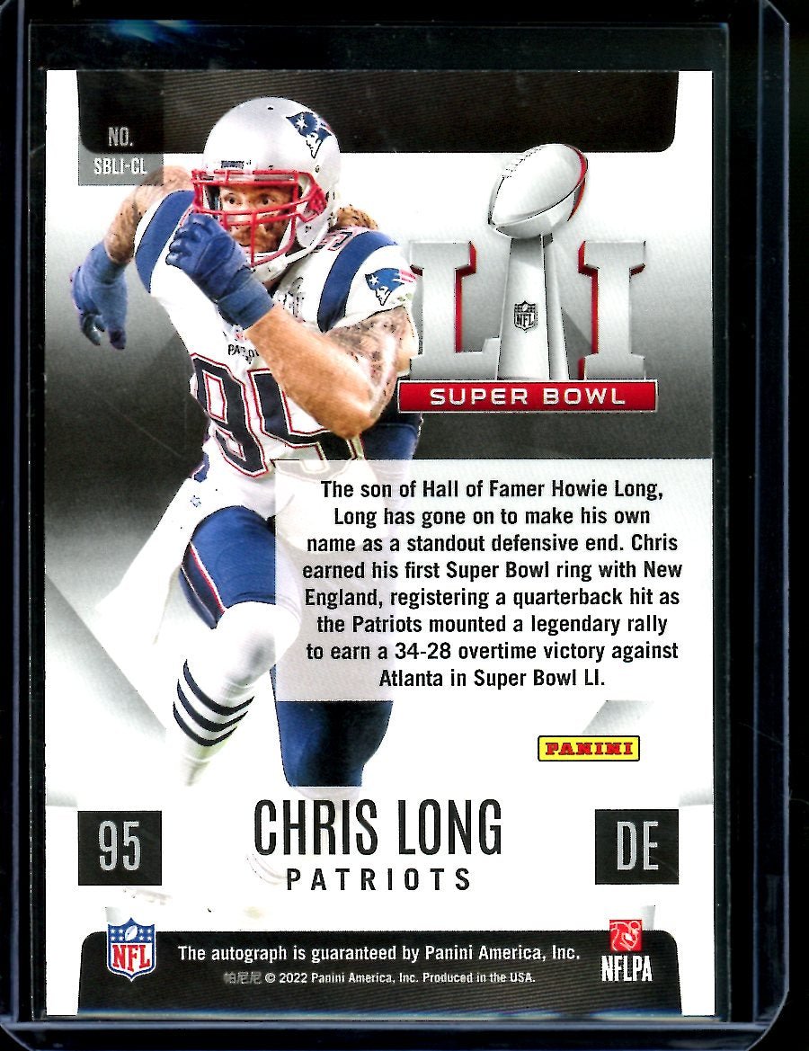2022 Panini Chris Long Super Bowl Auto Patriots - Trading Card Market