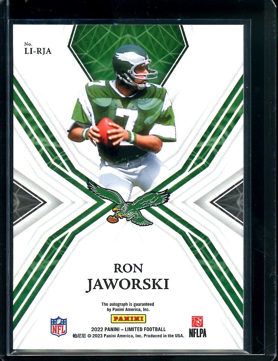 2022 Panini Limited Ron Jaworski Auto /25 Eagles - Trading Card Market