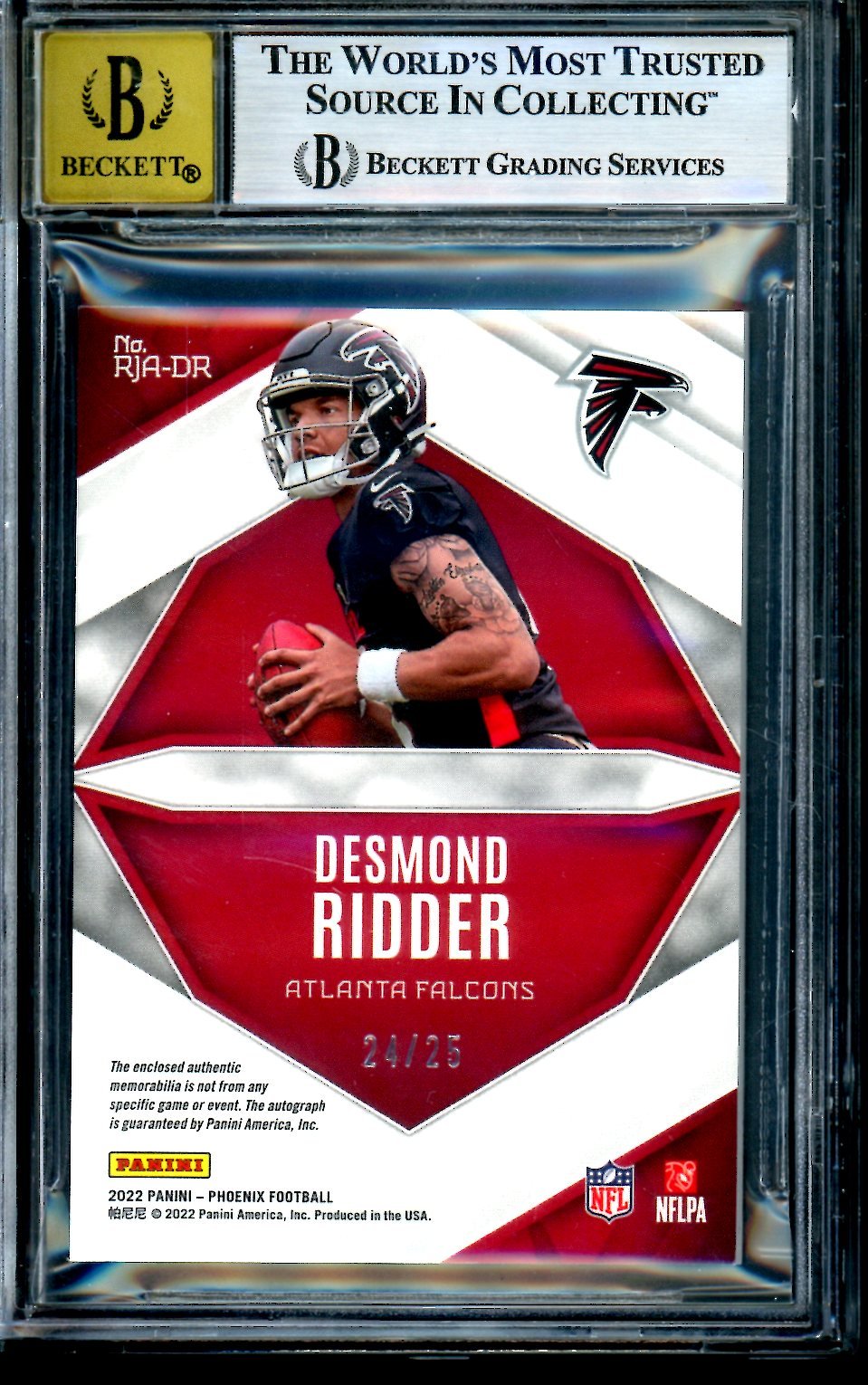 2022 Panini Phoenix Desmond Ridder Rookie RPA Green /25 BGS 7.5 Falcons - Trading Card Market