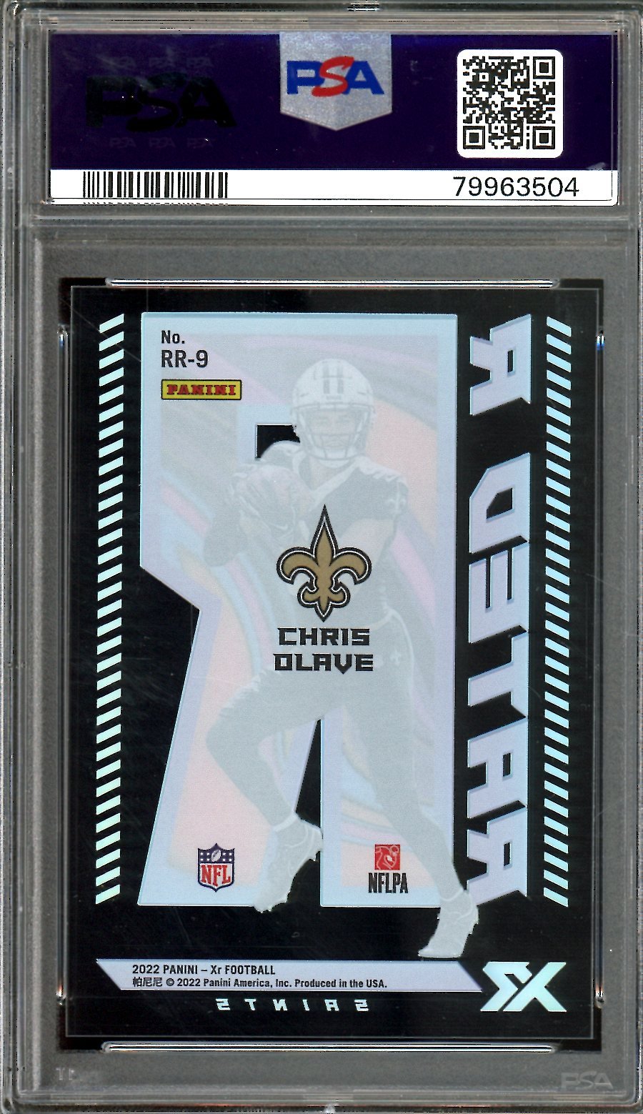 2022 Panini XR Chris Olave Rookie Rated R PSA 9 Saints - Trading Card Market