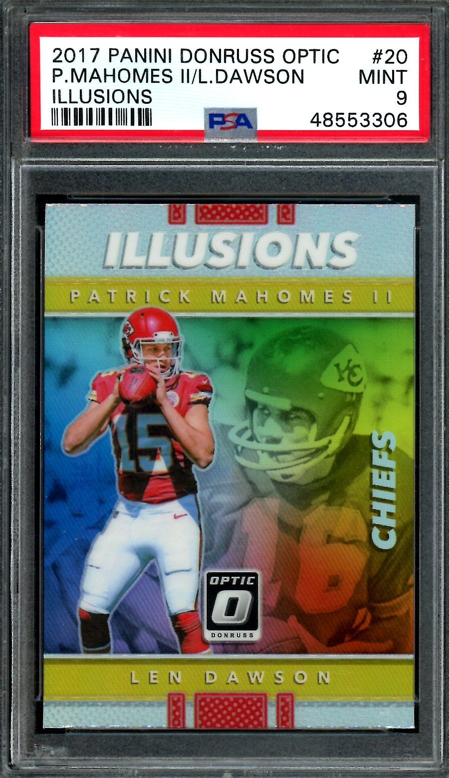 2017 Panini Optic Patrick Mahomes II/Len Dawson Rookie Illusions PSA 9 Chiefs - Trading Card Market
