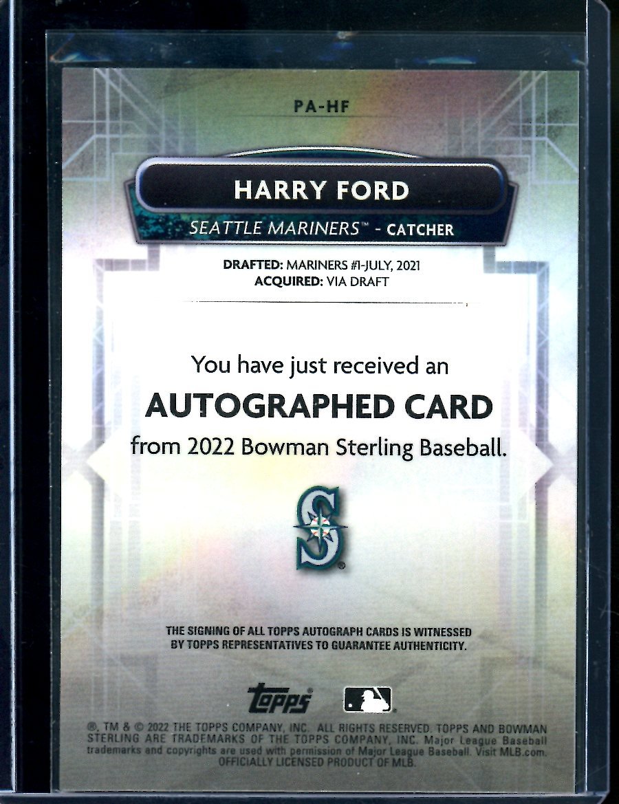 2022 Topps Bowman Sterling Harry Ford Auto Mariners - Trading Card Market