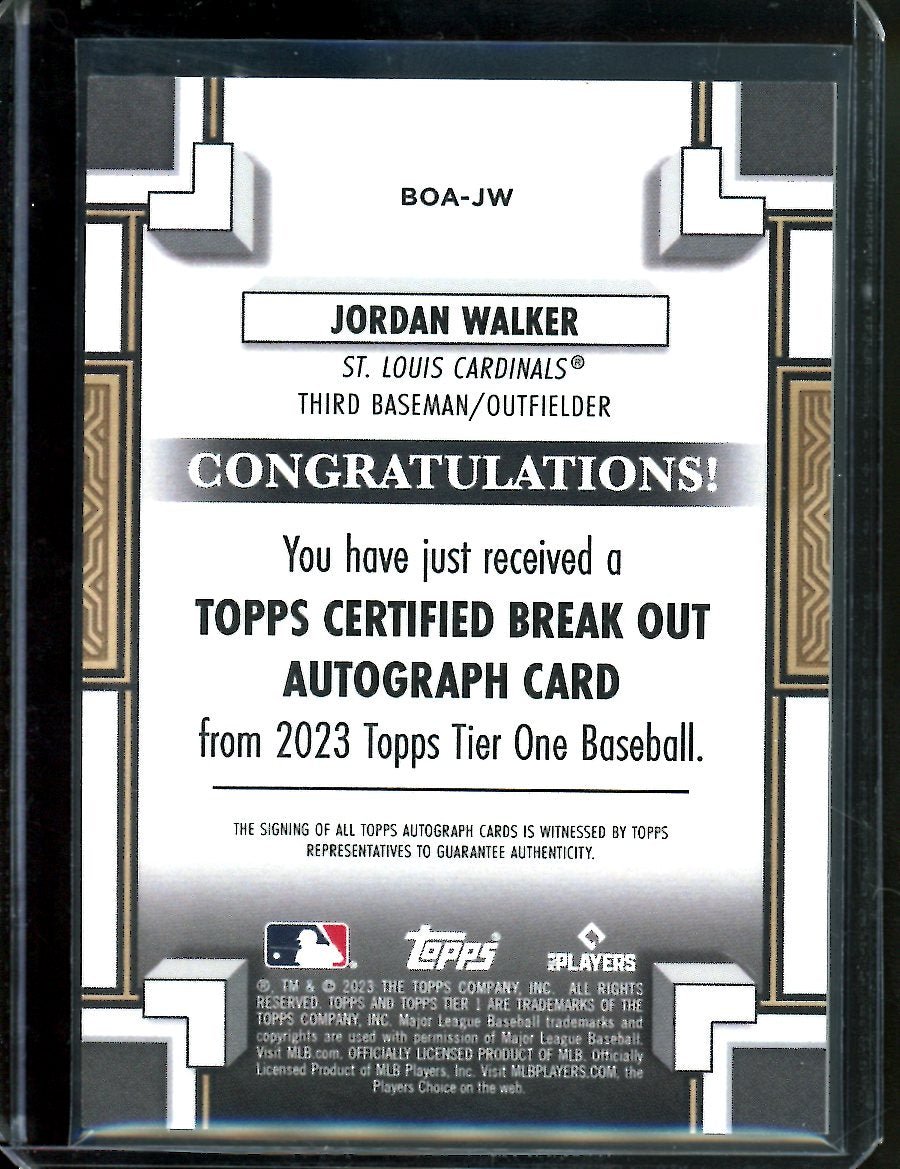 2023 Topps Tier One Jordan Walker Rookie Auto /99 Cardinals - Trading Card Market