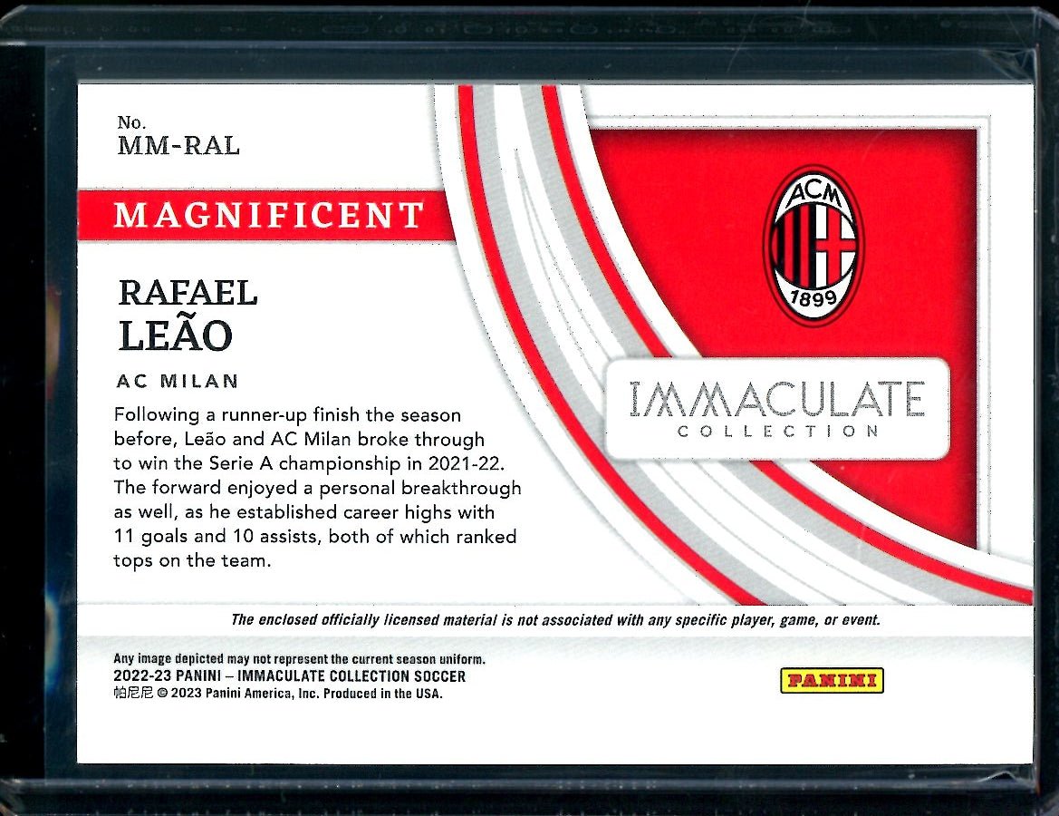 2022/23 Panini Immaculate Rafael Leao Magnificent Patch /99 AC Milan - Trading Card Market