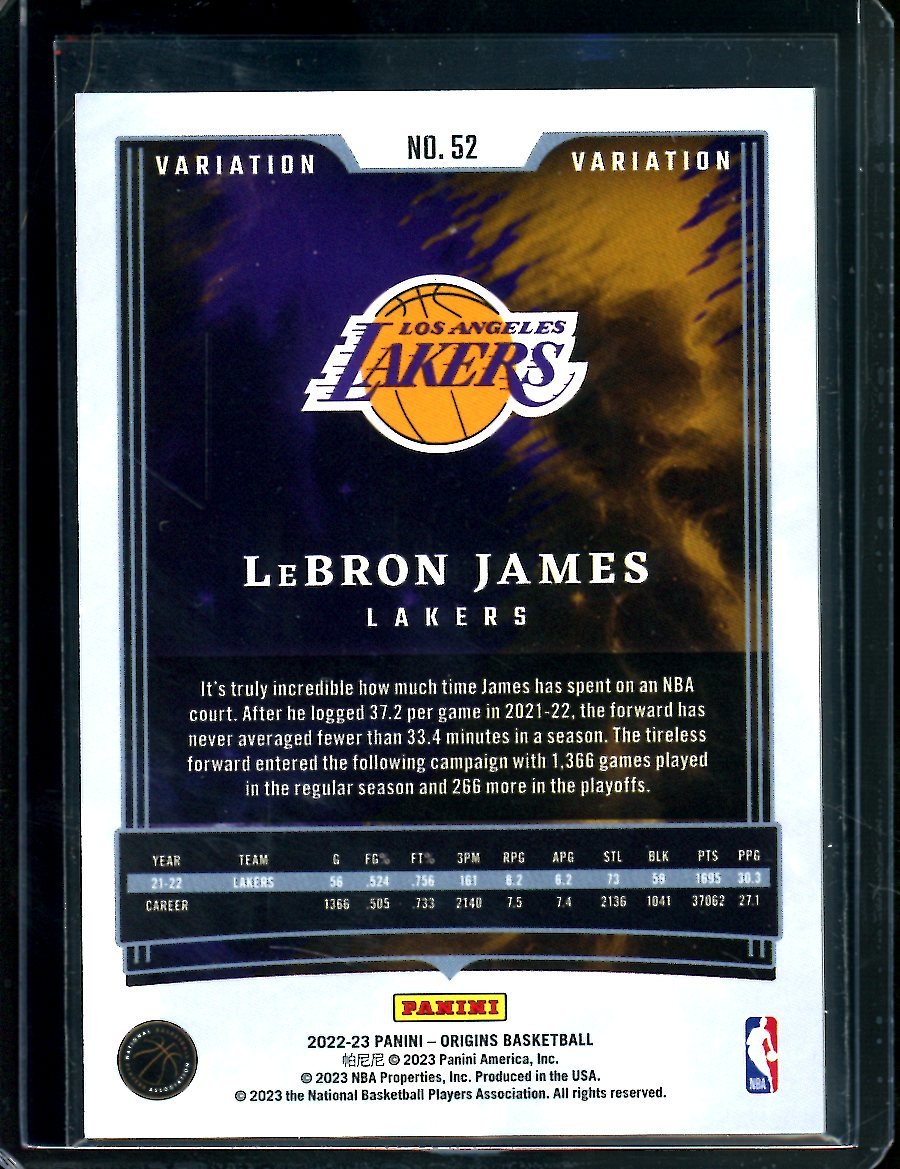 2022/23 Panini Origins LeBron James Variation Lakers - Trading Card Market