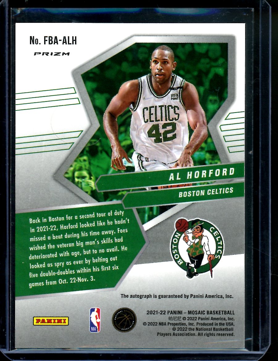 2021/22 Panini Mosaic Al Horford Fast Break Auto Celtics