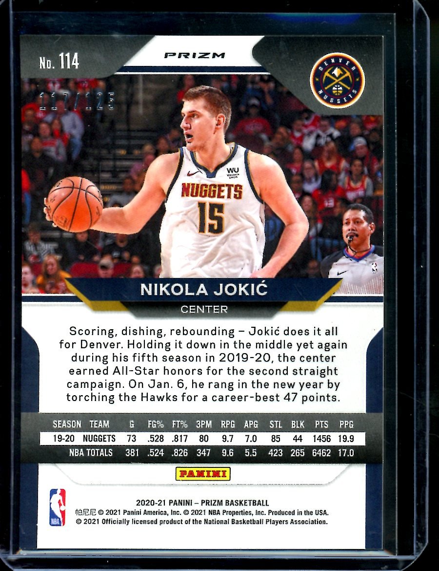 2020/21 Panini Prizm Nikola Jokic Red Disco /125 Nuggets - Trading Card Market