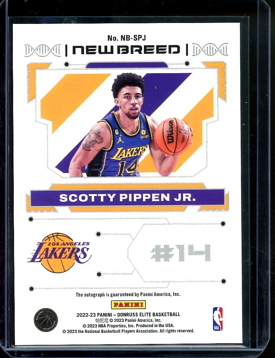 2022/23 Panini Elite Scotty Pippen Jr. Rookie New Breed Auto Lakers - Trading Card Market