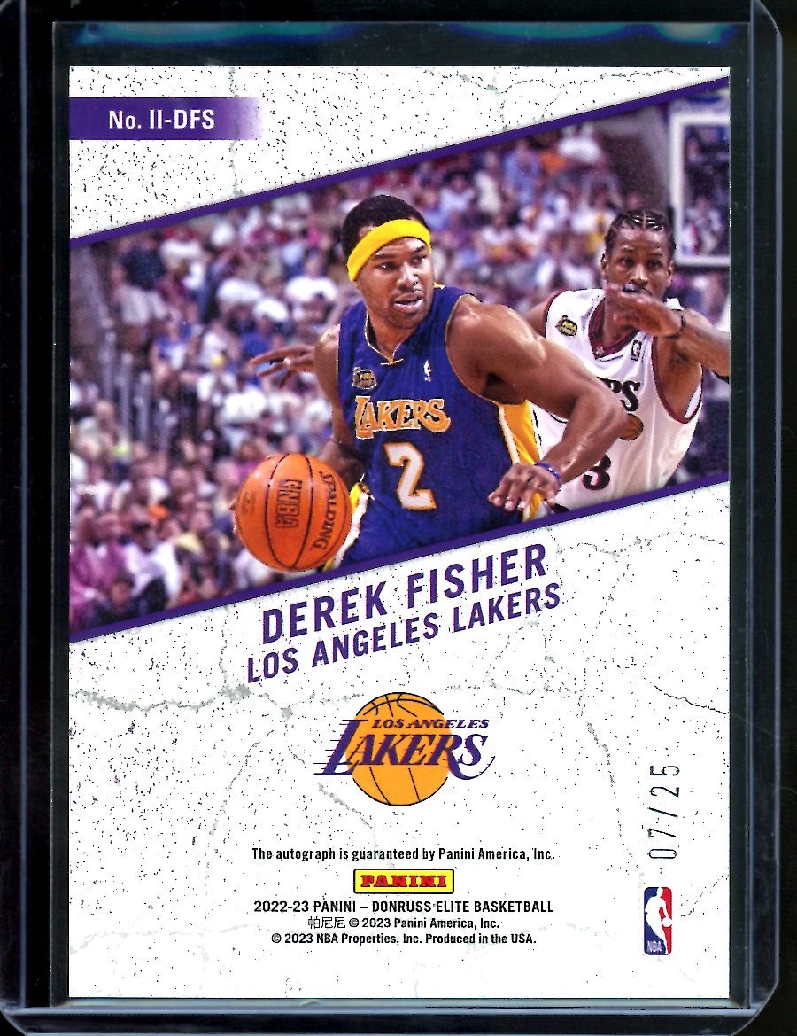 2022/23 Panini Elite Derek Fisher Impact Impressions Auto /25 Lakers - Trading Card Market