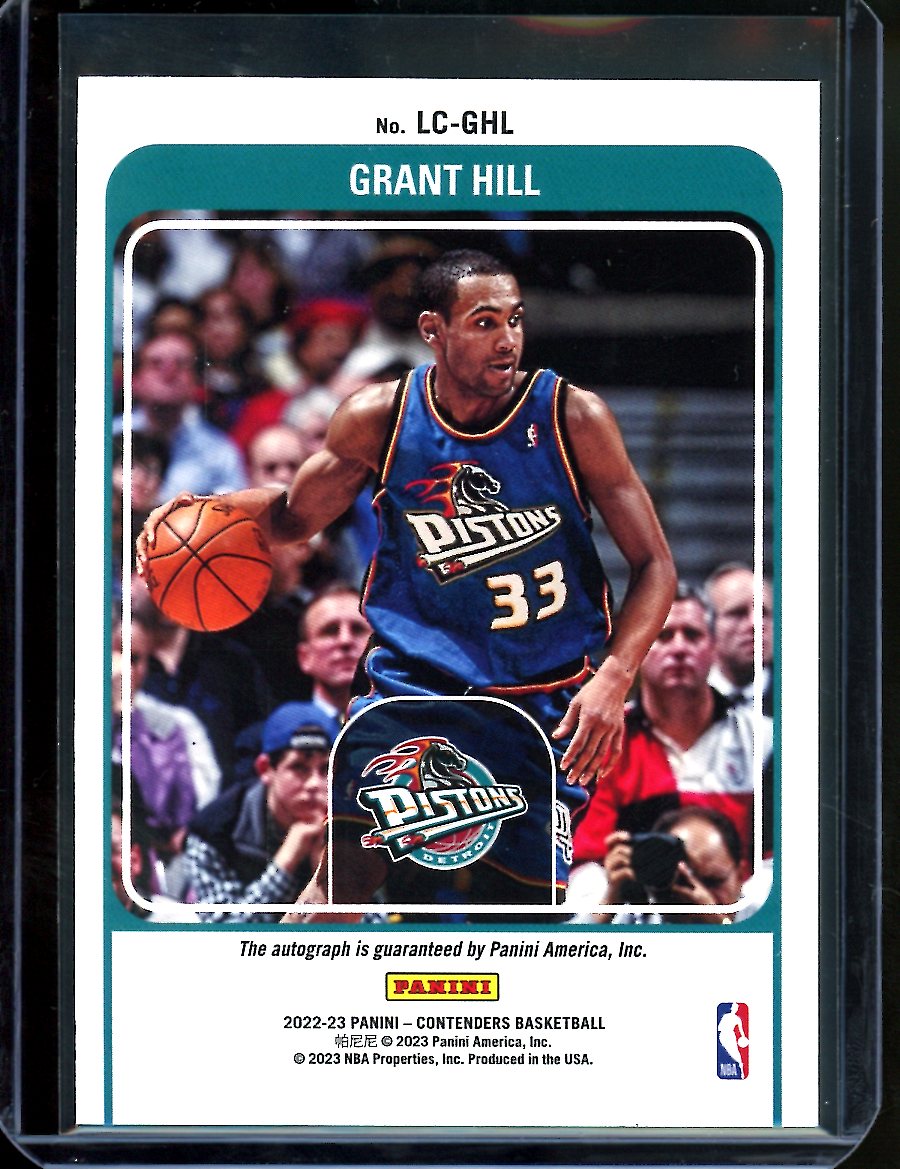 2022/23 Panini Contenders Grant Hill Legendary Auto /49 Pistons