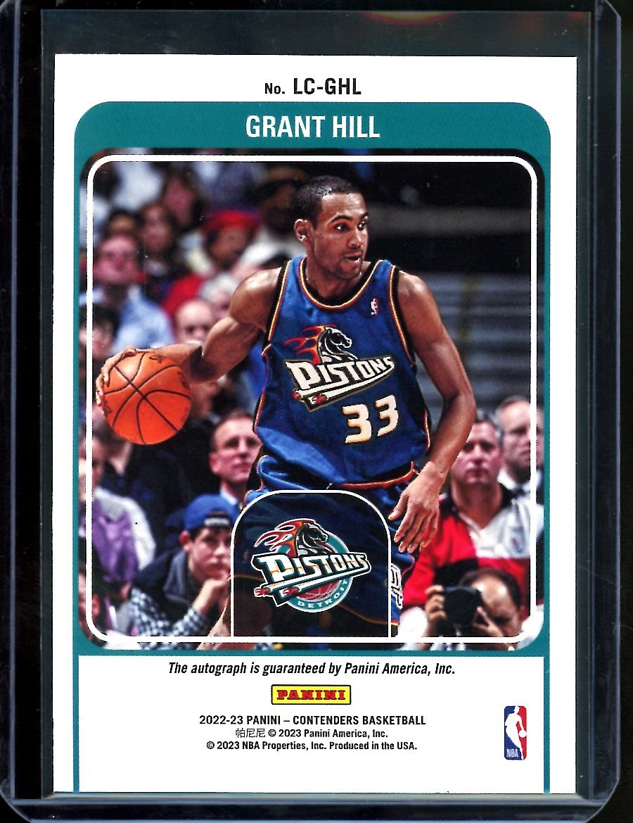 2022/23 Panini Contenders Grant Hill Legendary Auto /49 Pistons - Trading Card Market