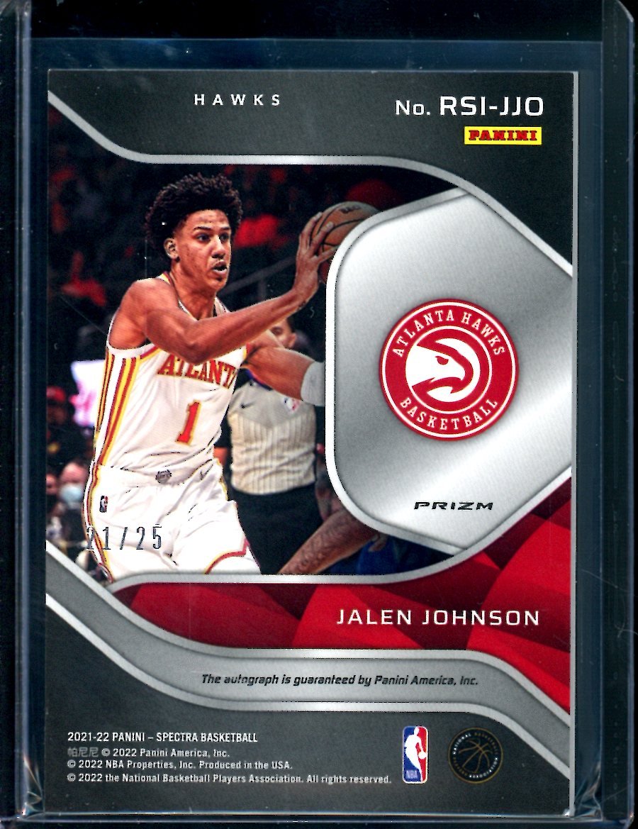 2021/22 Panini Spectra Jalen Johnson Radiant Auto /25 Hawks - Trading Card Market