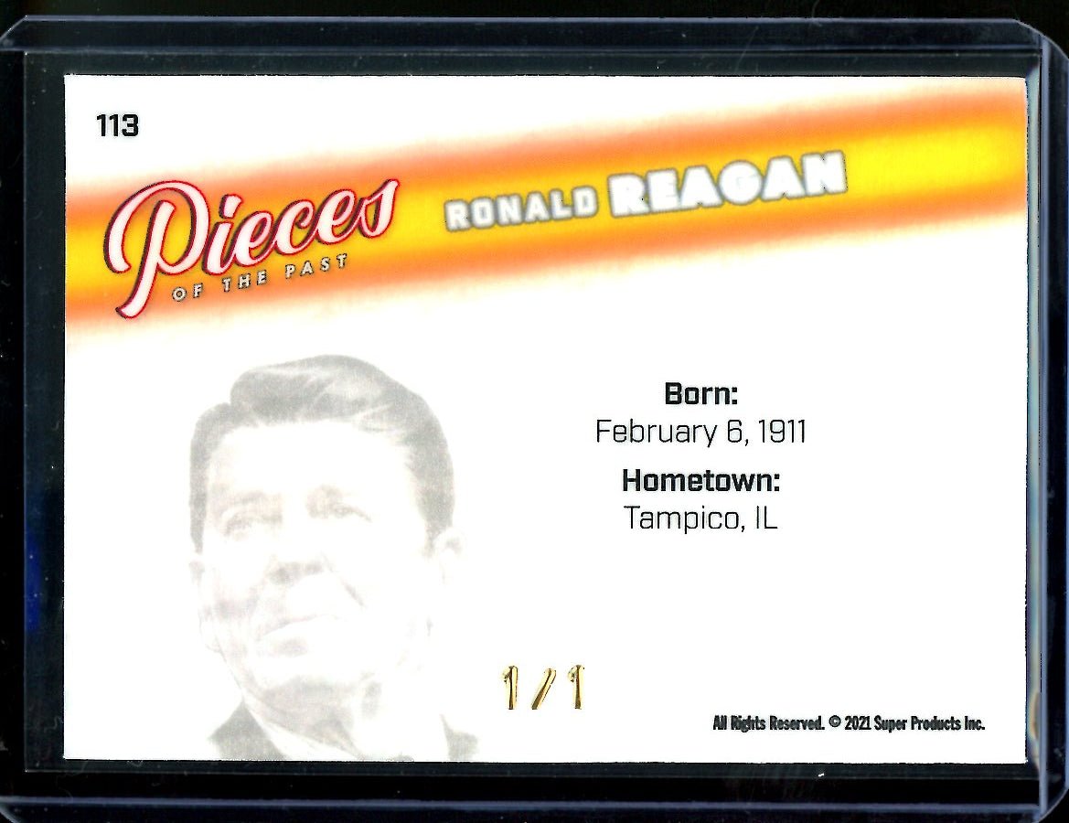 2021 Keepsake Pieces of the Past Ronald Reagan Cracked Ice 1/1 - Trading Card Market