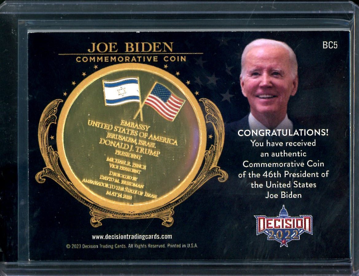 2022 Benchwarmers Decision Joe Biden Commemorative Coin /46 - Trading Card Market
