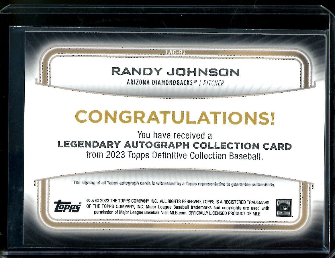 2023 Topps Definitive Randy Johnson Purple Auto /5 Diamondbacks - Trading Card Market