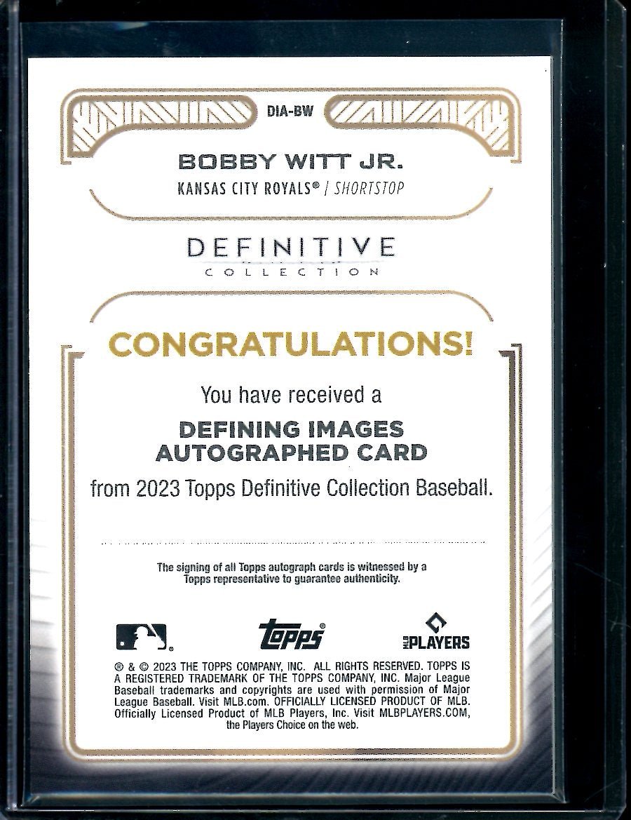 2023 Topps Definitive Bobby Witt Jr. Green Auto /10 Royals - Trading Card Market