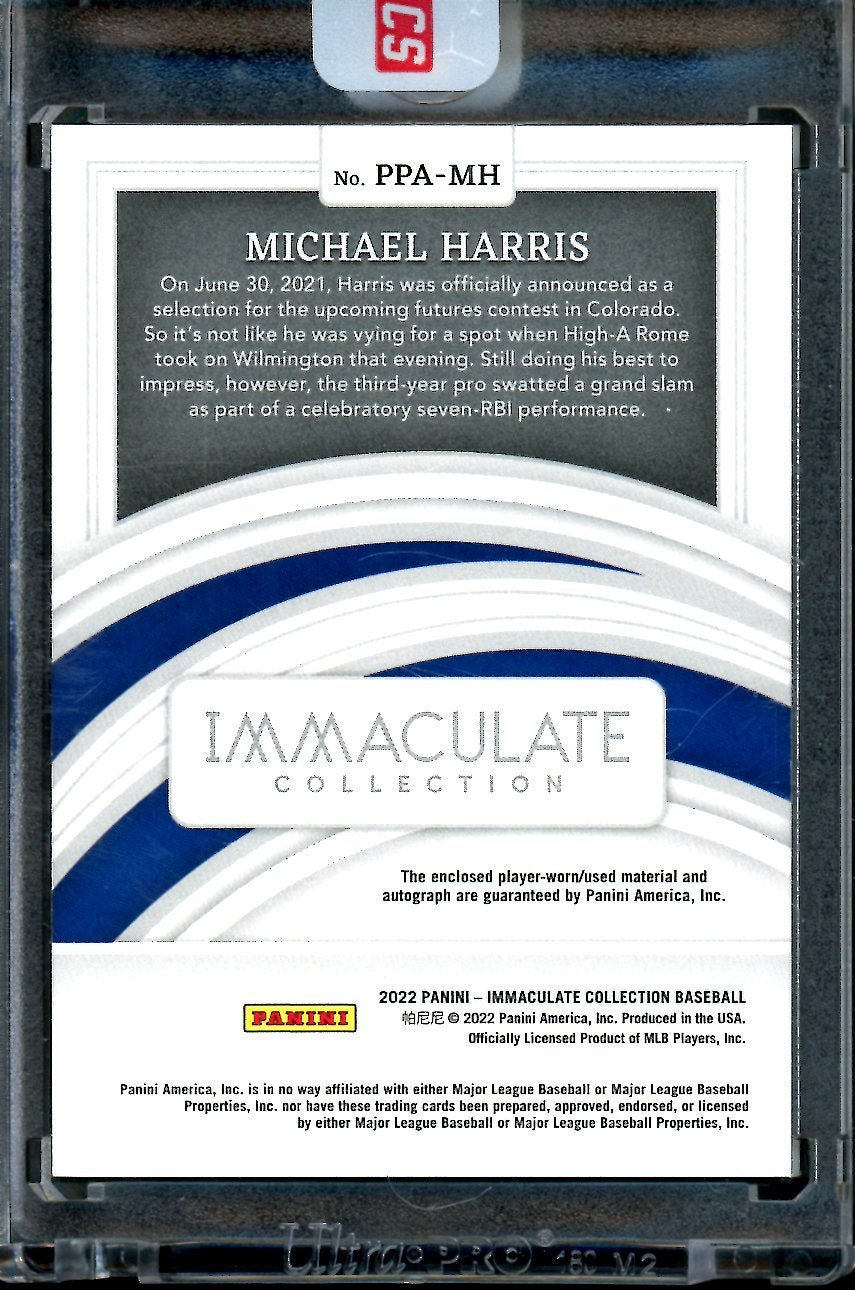 2022 Panini Immaculate Michael Harris Prospect Patch Auto /49 Braves - Trading Card Market