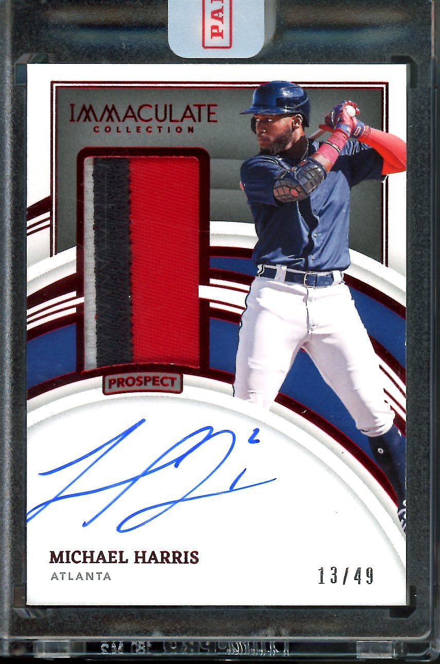 2022 Panini Immaculate Michael Harris Prospect Patch Auto /49 Braves