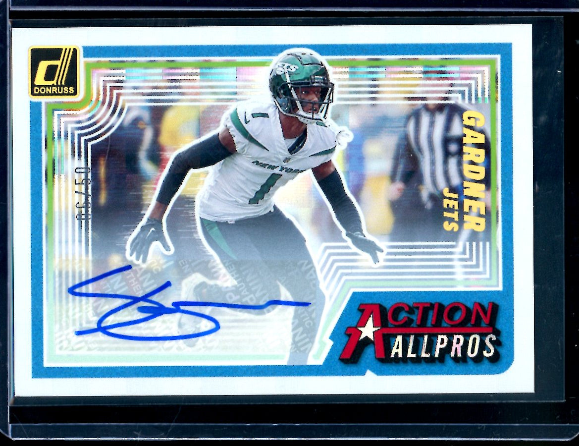2023 Panini Donruss Sauce Gardner Action All Pros Auto /50 Jets