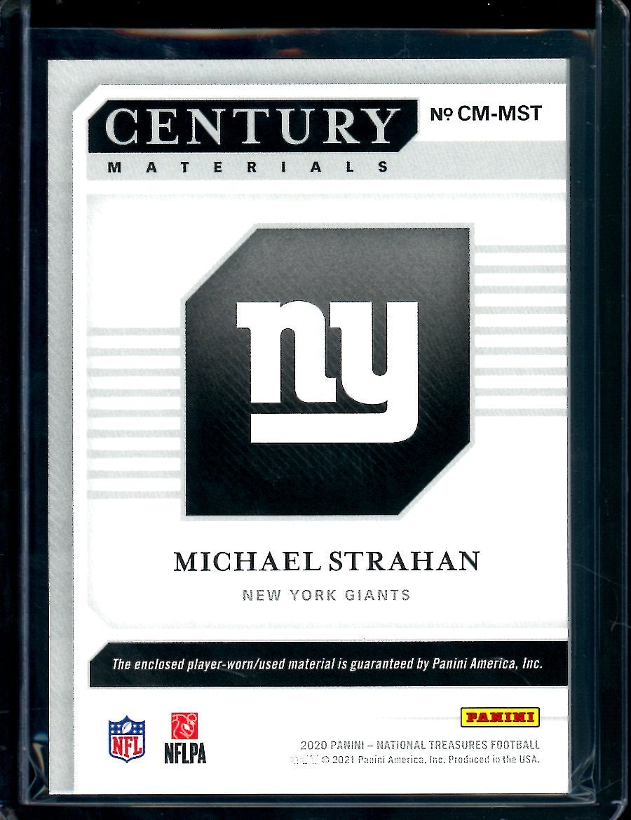 2020 Panini National Treasures Michael Strahan Century Materials Patch /49 Giants - Trading Card Market
