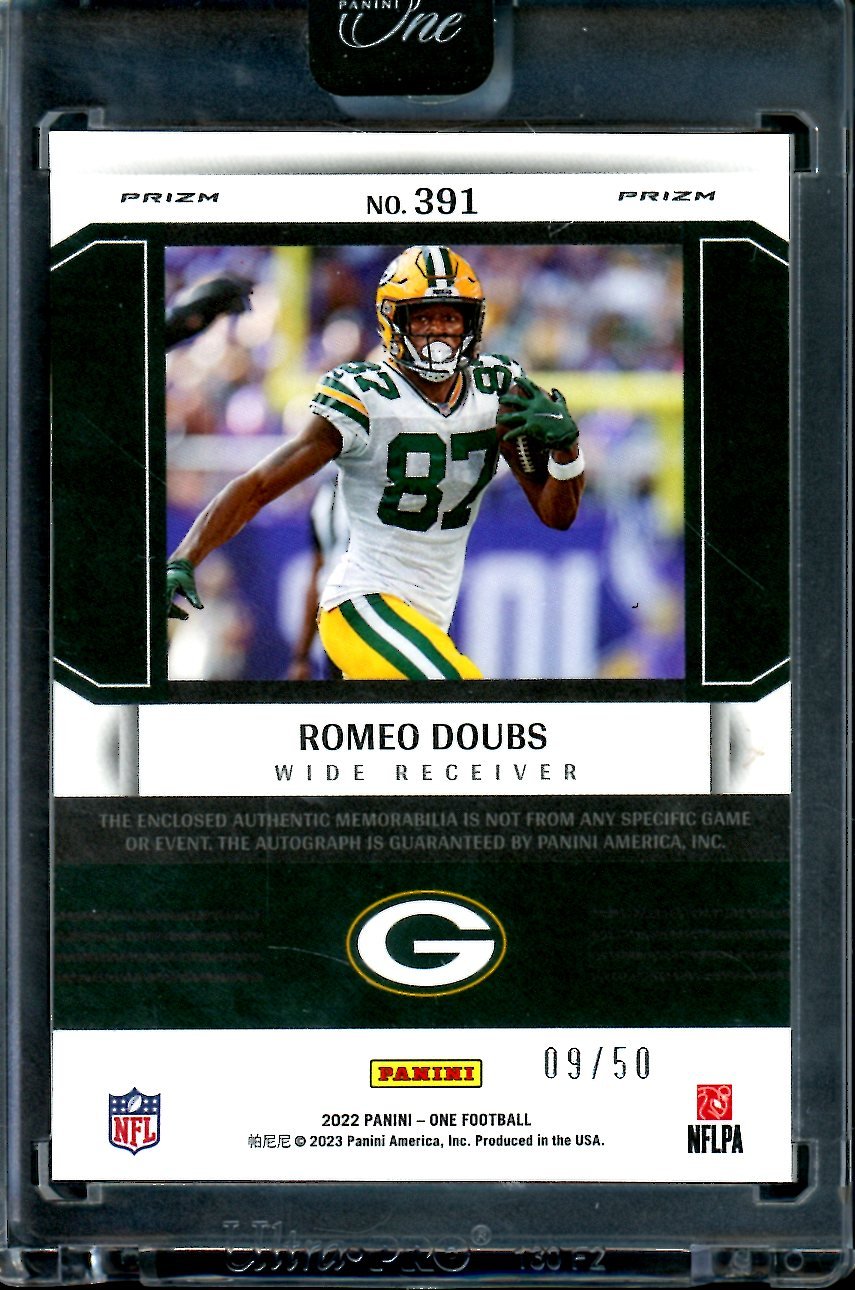 2022 Panini One Romeo Doubs Rookie RPA /50 Packers - Trading Card Market