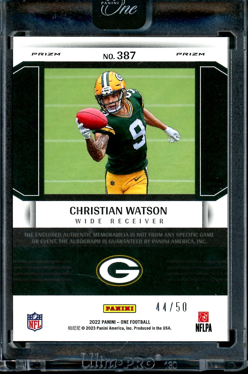 2022 Panini One Christian Watson Rookie RPA /50 Packers - Trading Card Market