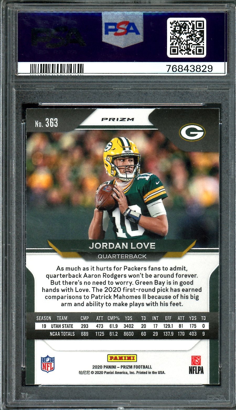 2020 Panini Prizm Jordan Love Rookie SP No Huddle PSA 9 Packers - Trading Card Market