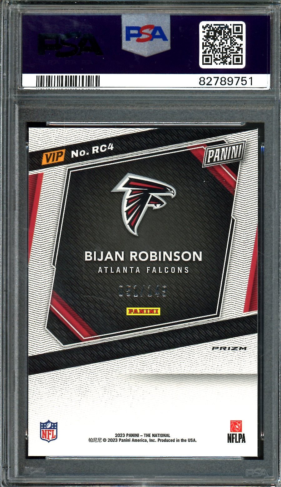 2023 Panini National VIP Bijan Robinson Rookie Blue Sparkle /149 PSA 9 Falcons - Trading Card Market