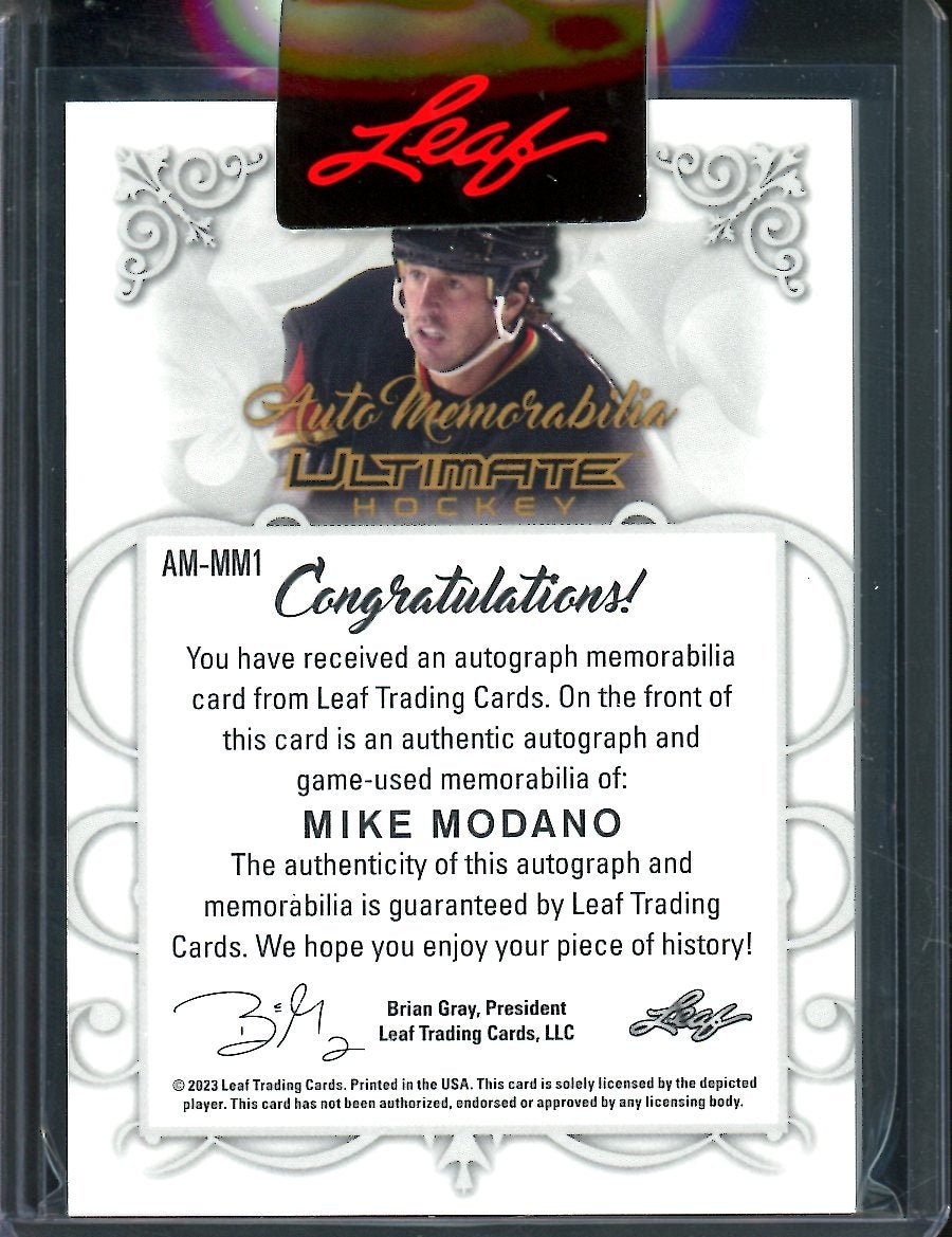 2023 Leaf Ultimate Hockey Mike Modano Patch Auto /25 - Trading Card Market