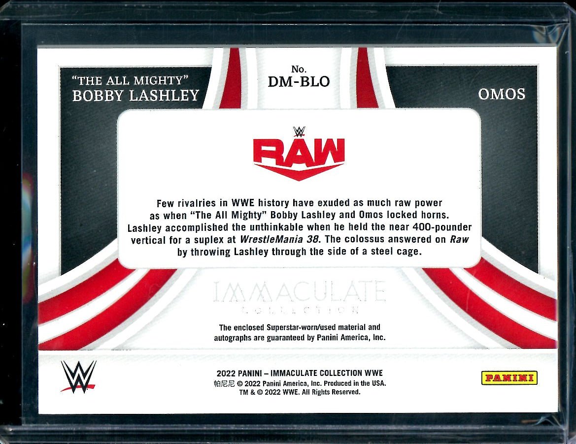 2022 Panini Immaculate Bobby Lashley/Omos Dual Patch Auto Gold /10 WWE - Trading Card Market