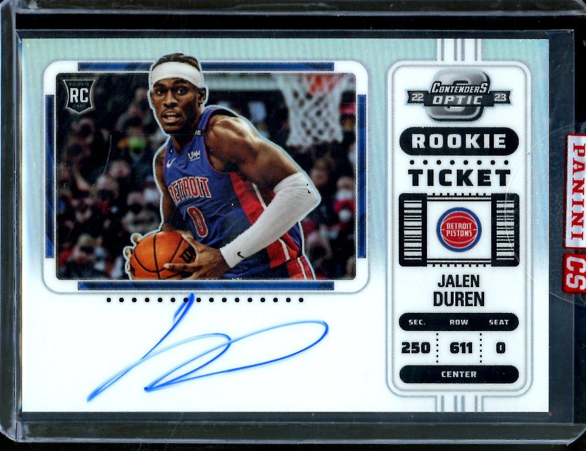 2022/23 Panini Contenders Optic Jalen Duren Rookie Ticket Auto Variation Pistons
