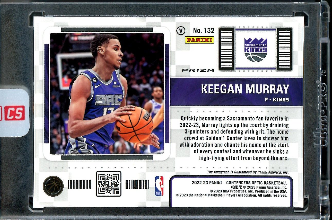 2022/23 Panini Contenders Optic Keegan Murray Rookie Ticket Auto Variation Kings - Trading Card Market