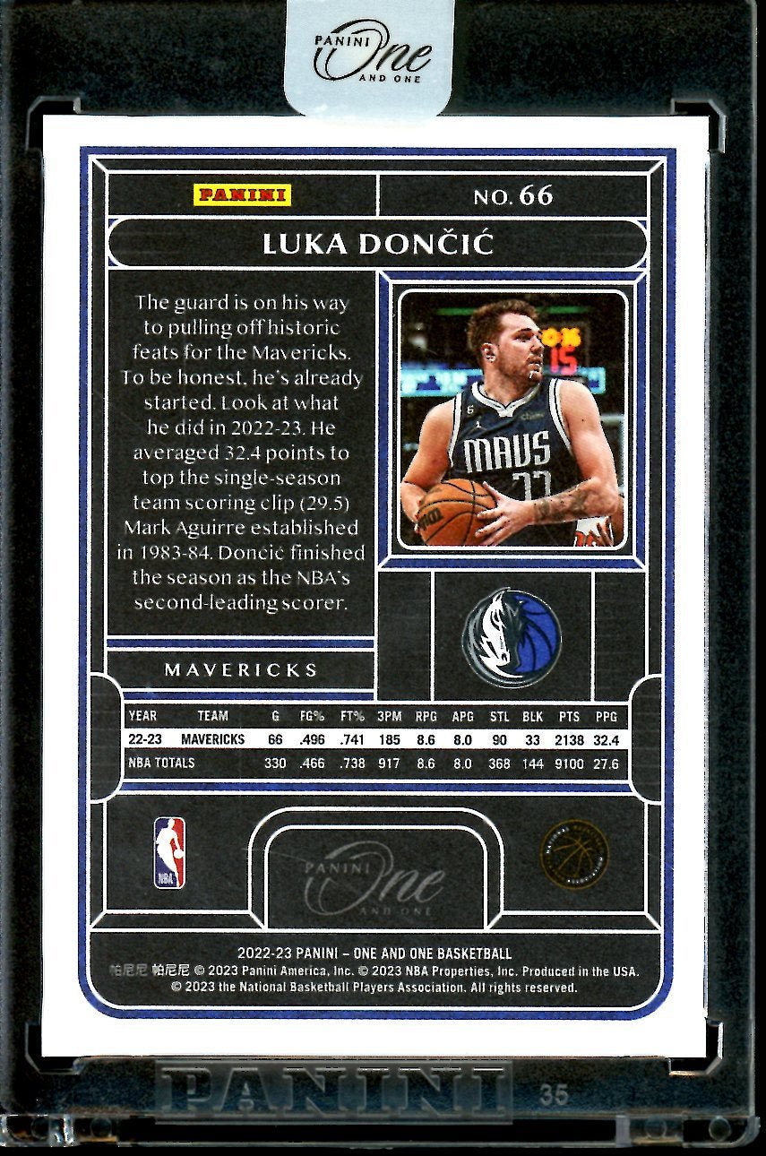 2022/23 Panini One & One Luka Doncic Purple /25 Mavericks