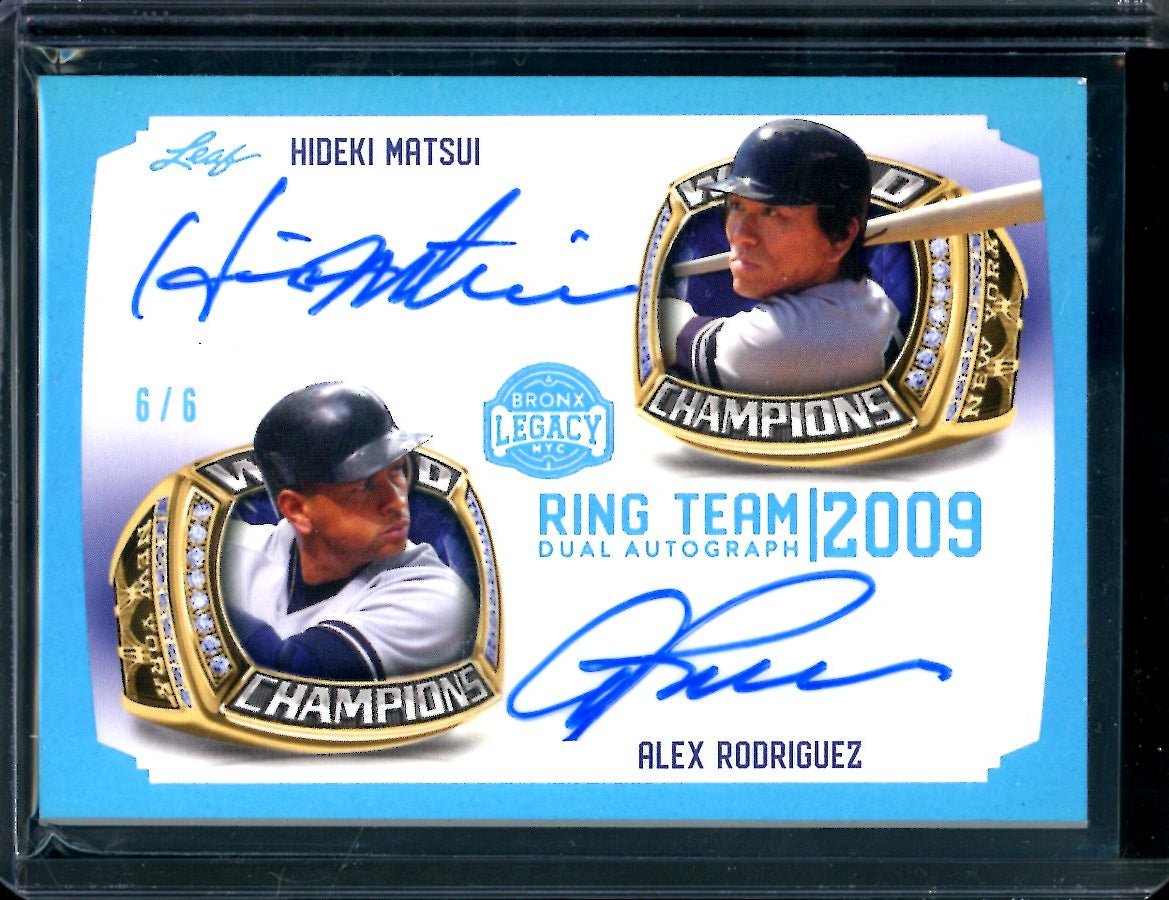 2023 Leaf Bronx Legacy Hideki Matsui/Alex Rodriguez Ring Team Dual Auto /6 Yankees