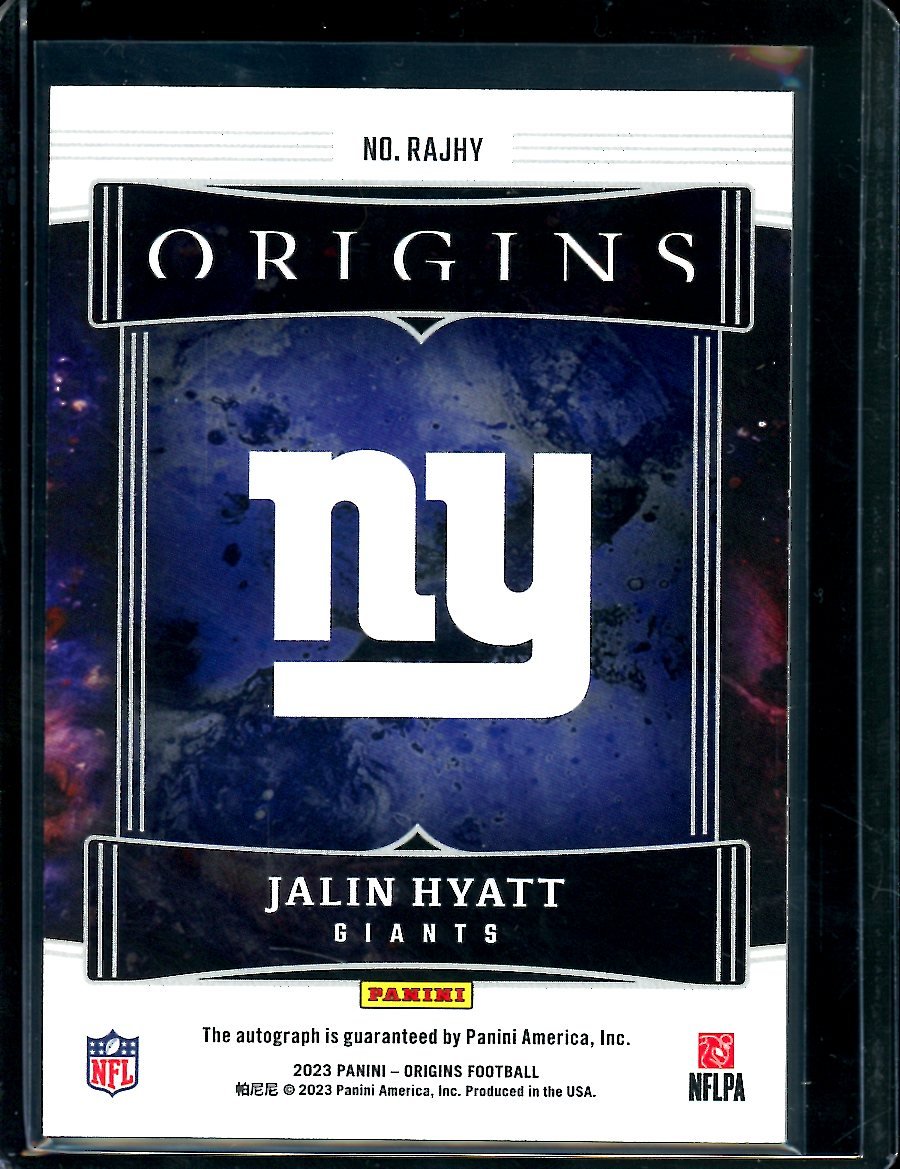2023 Panini Origins Jalin Hyatt Rookie Auto /25 Giants - Trading Card Market