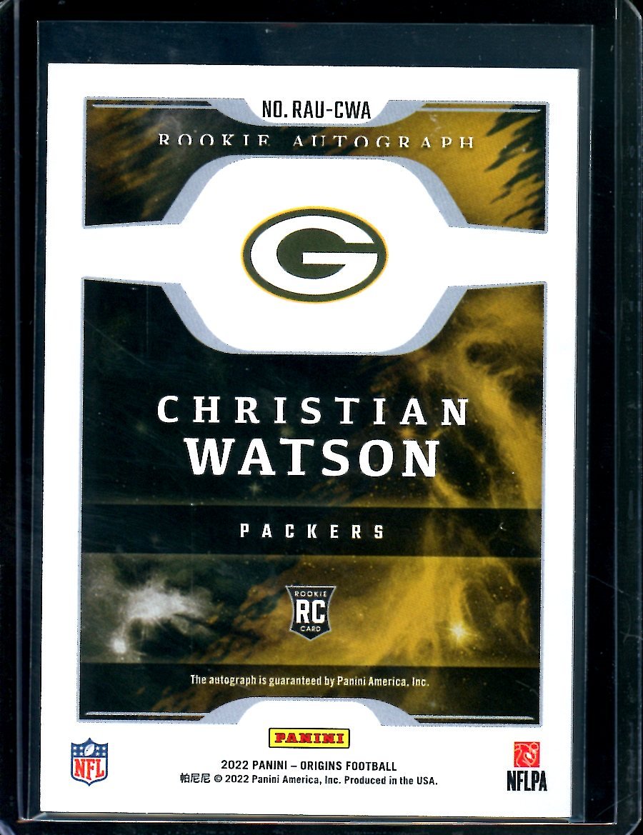 2022 Panini Origins Christian Watson Rookie Auto Packers - Trading Card Market