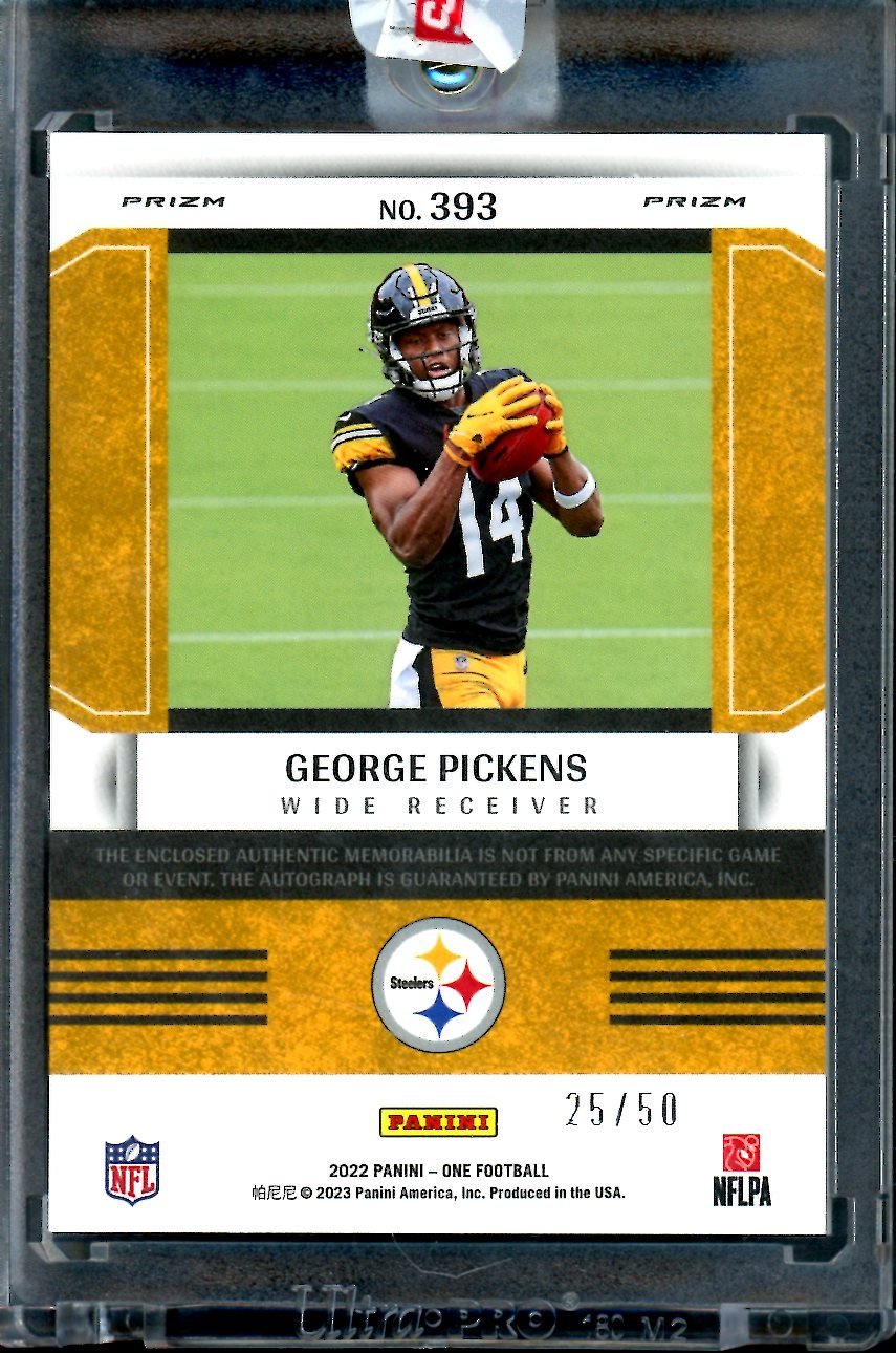 2022 Panini One George Pickens Rookie Fractal RPA /50 Steelers - Trading Card Market