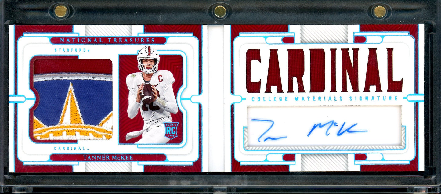2023 Panini National Treasures Collegiate Tanner McKee Rookie Booklet Patch Auto /10 Stanford