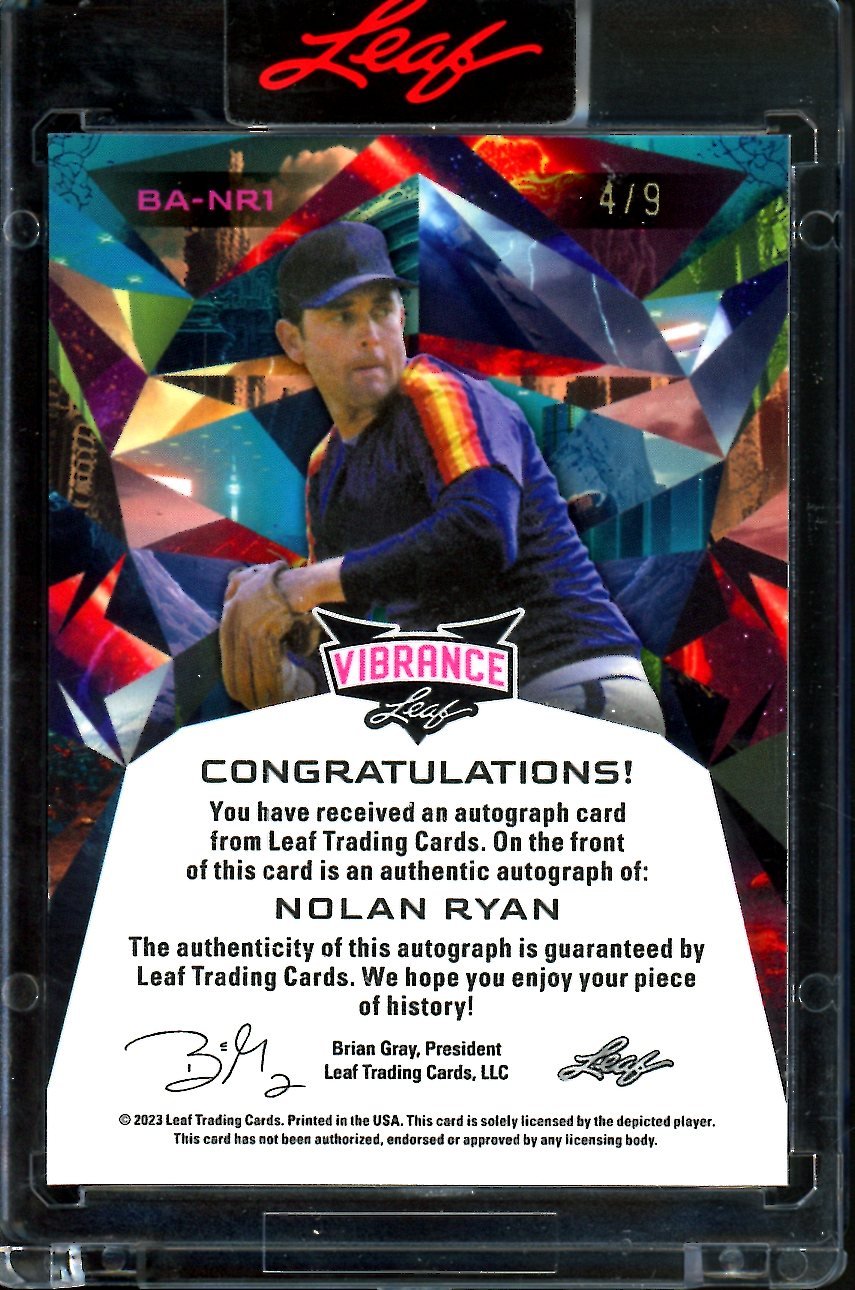 2023 Leaf Vibrance Nolan Ryan Auto Green /9 Astros - Trading Card Market