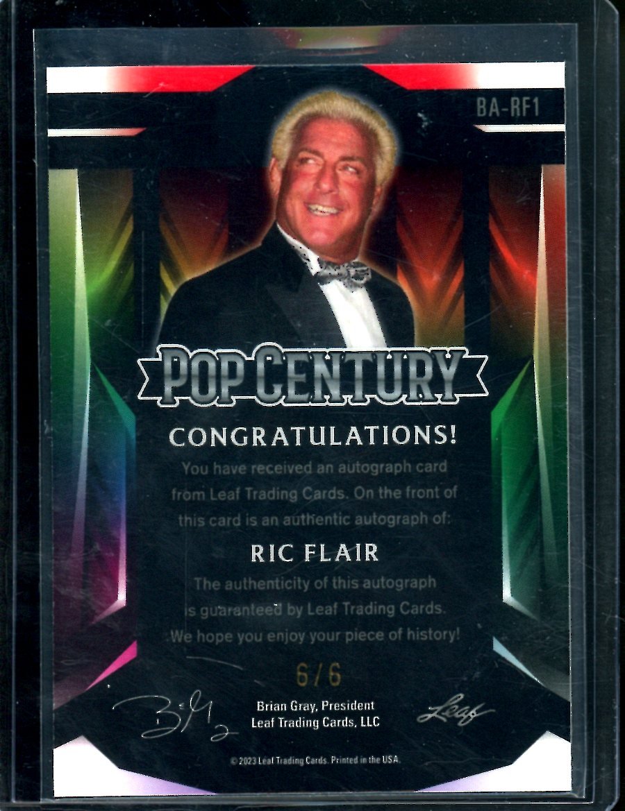 2023 Leaf Pop Century Ric Flair Orange Auto /6 - Trading Card Market