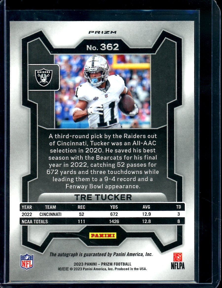 2023 Panini Prizm Tre Tucker Rookie No Huddle Auto Raiders - Trading Card Market