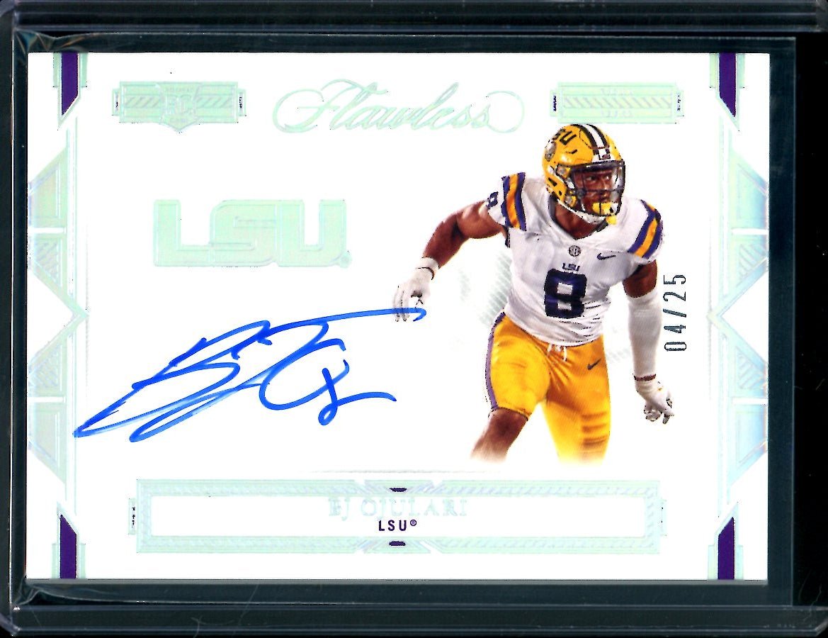 2023 Panini Flawless Collegiate BJ Ojulari Rookie Auto /25 LSU