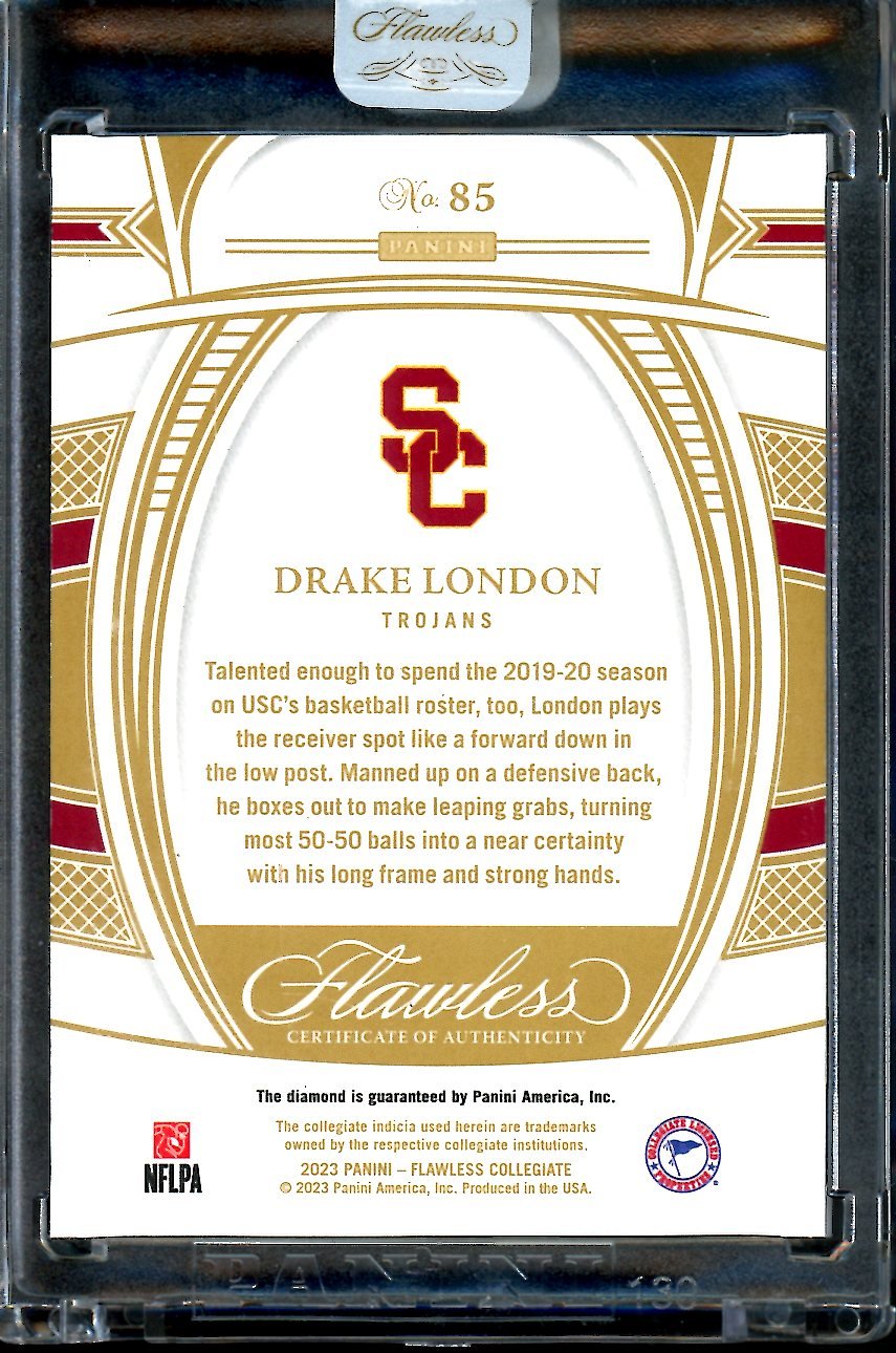 2023 Panini Flawless Collegiate Drake London Diamond /25 USC - Trading Card Market