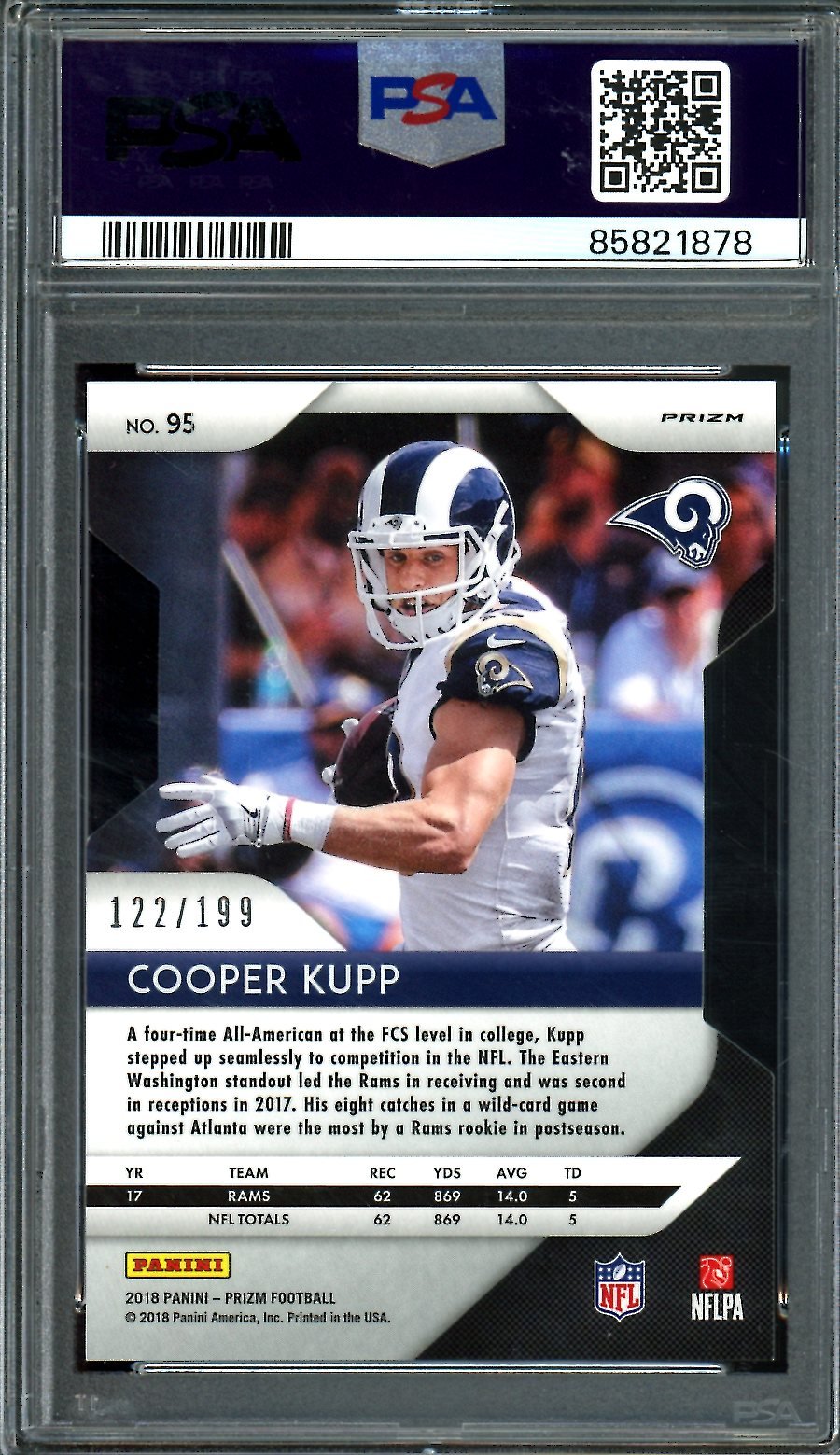 2018 Panini Prizm Cooper Kupp Light Blue Die Cut /199 PSA 9 Rams - Trading Card Market