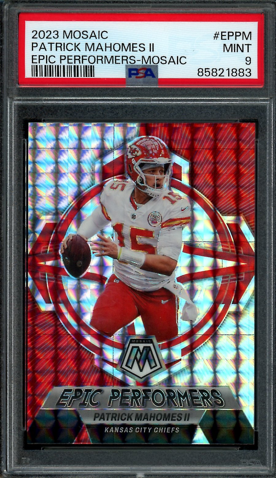 2023 Panini Mosaic Patrick Mahomes Epic Performers PSA 9 Chiefs - Trading Card Market