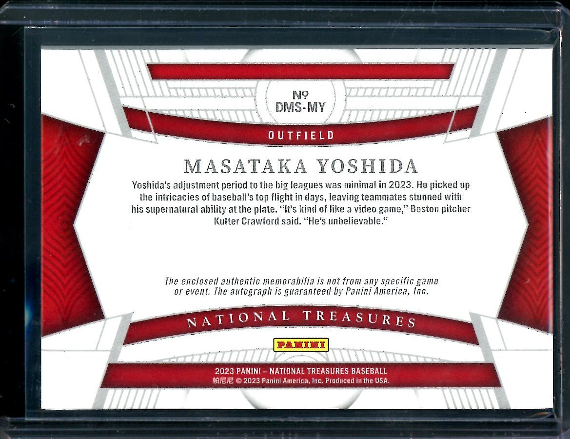 2023 Panini National Treasures Masataka Yoshida "Macho Man" Patch Auto /99 Red Sox - Trading Card Market