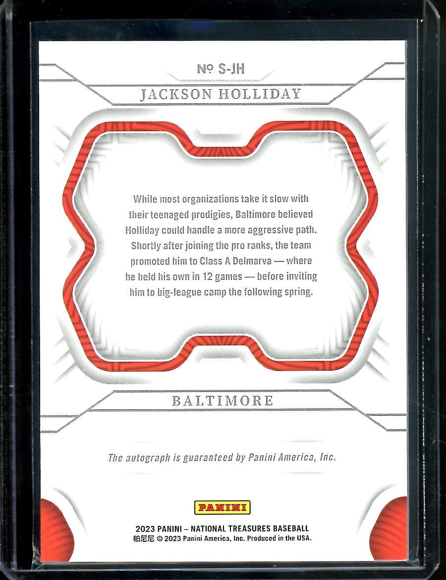 2023 Panini National Treasures Jackson Holliday Auto /49 Orioles - Trading Card Market