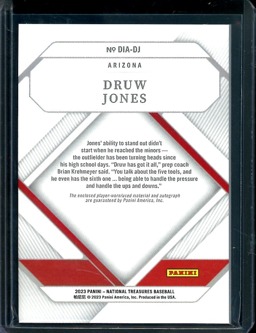 2023 Panini National Treasures Druw Jones Diamond Patch Auto Gold /25 Diamondbacks - Trading Card Market
