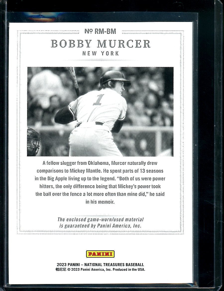 2023 Panini National Treasures Bobby Murcer Retro Materials Patch /49 Yankees - Trading Card Market