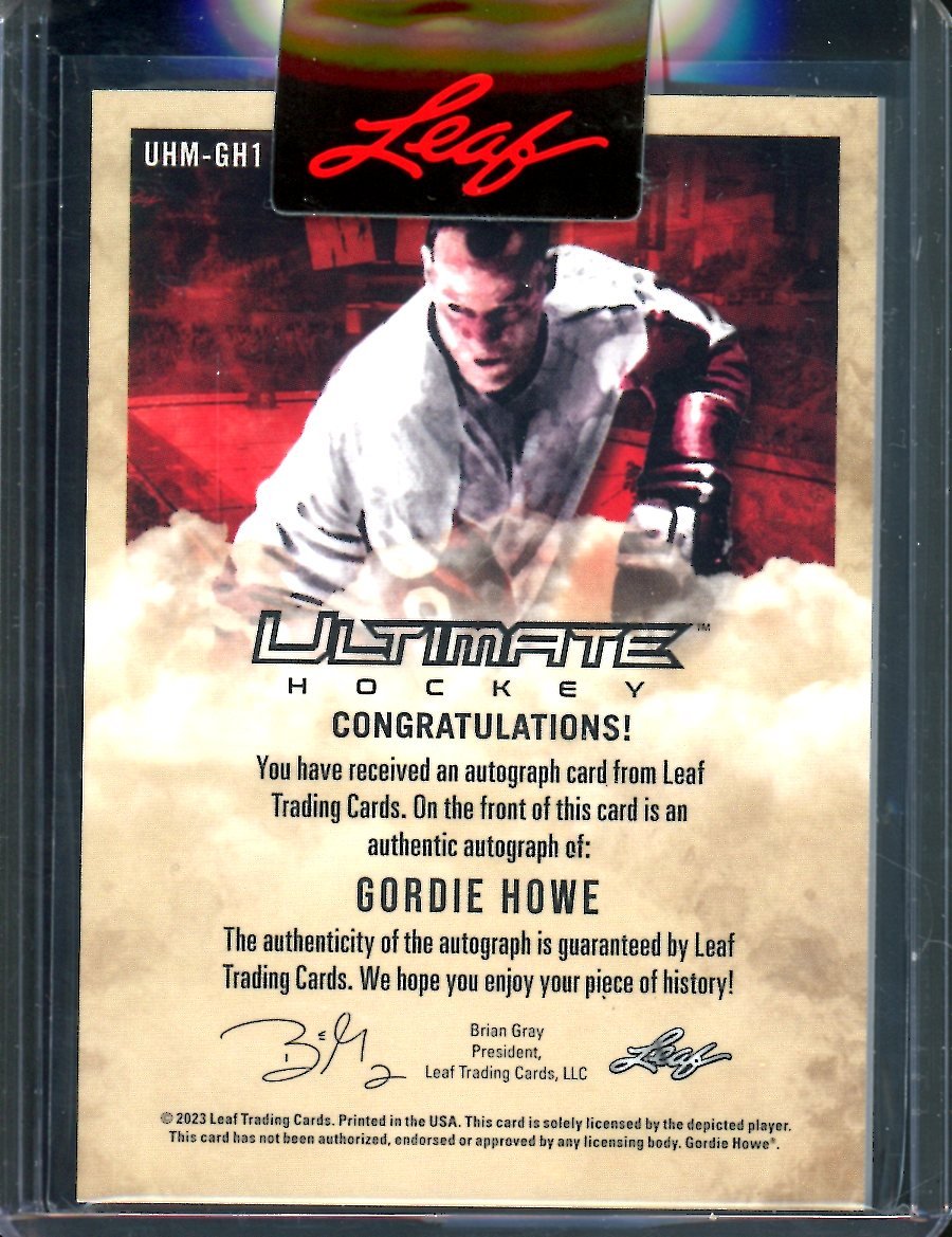 2023 Leaf Ultimate Hockey Gordie Howe Ultimate Auto /6 - Trading Card Market